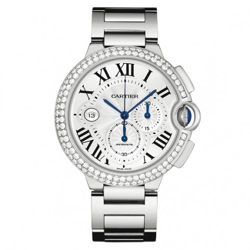 Cartier Ballon Bleu Silver Dial 18kt White Gold Automatic Men's Watch WE902001 watches