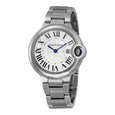 Cartier Ballon Bleu Silver Dial Stainless Steel Ladies Watch W6920084 watches
