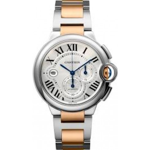 Cartier Ballon Bleu Silvered guilloche Dial Men's Watch W6920075 watches