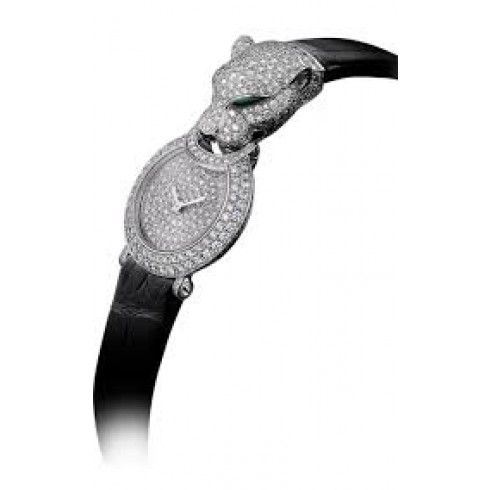 Cartier Bestiaire Panth��re Captive 18K White Gold Set with Diamonds Dial Ladies Watch HPI00767 watches