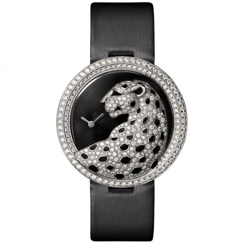 Cartier Bestiaire Panthere Divine Black Guilloch¨¦ Dial Ladies Watch HPI00648 watches