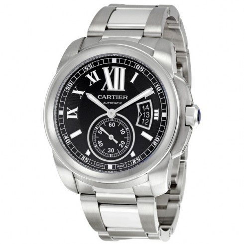 Cartier Calibre de Cartier Black Dial Stainless Steel Men's Watch W7100016 watches