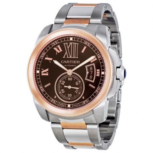 Cartier Calibre De Cartier Chocolate Brown Dial Men's Watch W7100050 watches