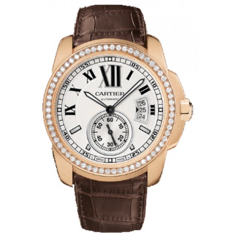 Cartier Calibre De Cartier Diamond Pink Gold Automatic Men's Watch WF100005 watches