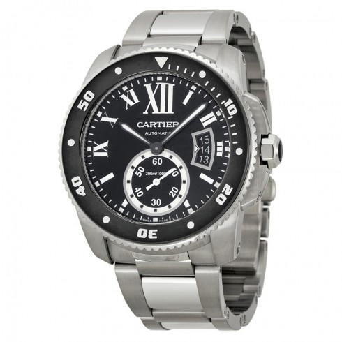 Cartier Calibre de Cartier Diver Black Dial Steel Men's Watch W7100057 watches