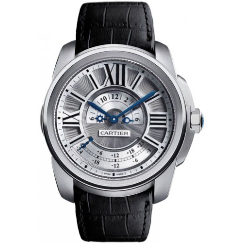 Cartier Calibre de Cartier Multiple Time Zone 18 kt White Gold Men's Watch W7100026 watches