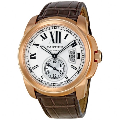 Cartier Calibre De Cartier Silver Dial Mechanical Men's Watch W7100009 watches