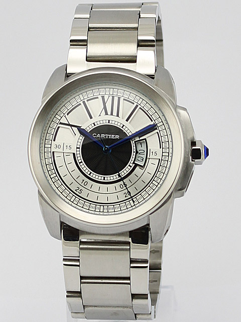 Cartier Calibre de Cartier W7100007 Automatic White Dial Stainless Steel Bezel Watch watches