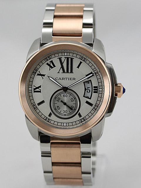 Cartier Calibre de Cartier W7100036 White Dial Rose Gold Case 42mm Watch watches