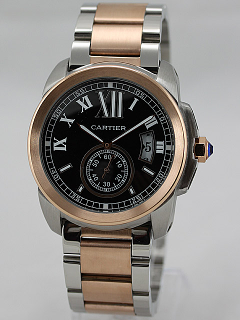 Cartier Calibre de Cartier w7100040 Automatic Rose Gold Bezel Mens Watch watches
