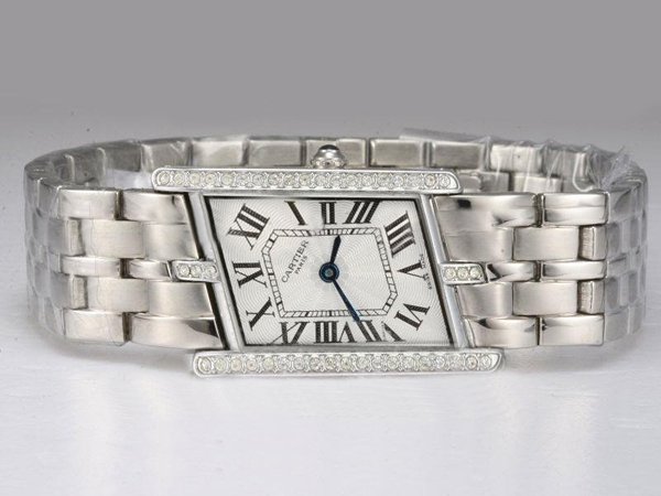 Cartier Lanieres WJ2003W3 20x32mm Womens Silver Stainless Steel Strap Watch watches