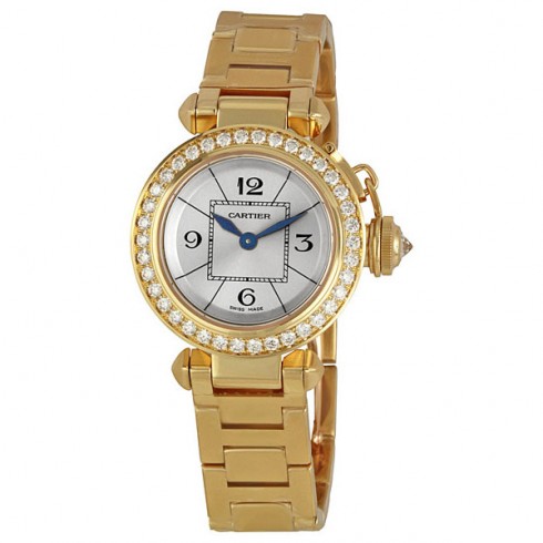 Cartier Miss Pasha Yellow Gold & Diamonds Ladies Watch WJ124014 watches