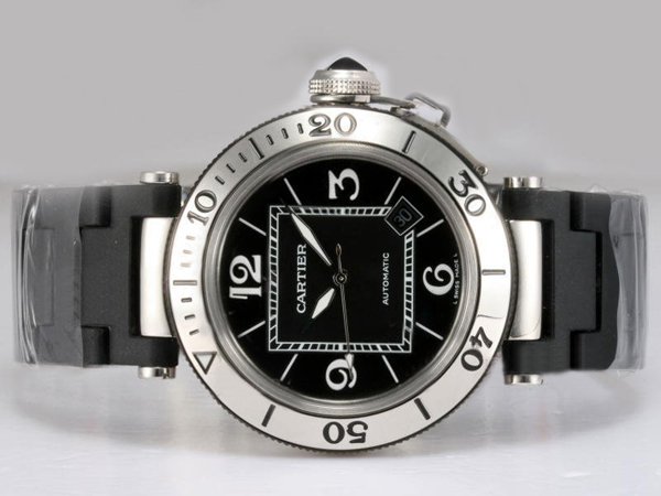 Cartier Pasha de Cartier 2790 Round Stainless Steel Case Mens Watch watches