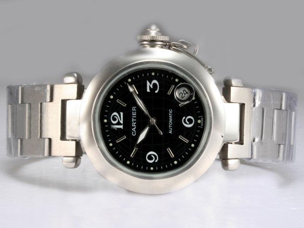 Cartier Pasha de Cartier C391314 Black Dial Round Automatic Watch watches