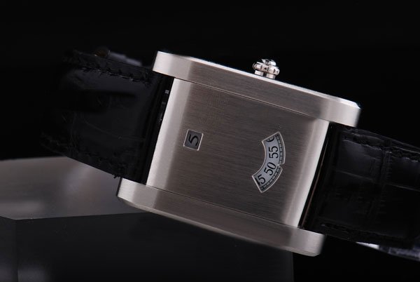 Cartier Pasha de Cartier CT376 White Dial Black Cow Leather Strap Watch watches