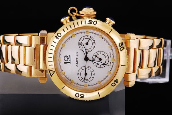 Cartier Pasha de Cartier W3019951 Mens Round Automatic Watch watches