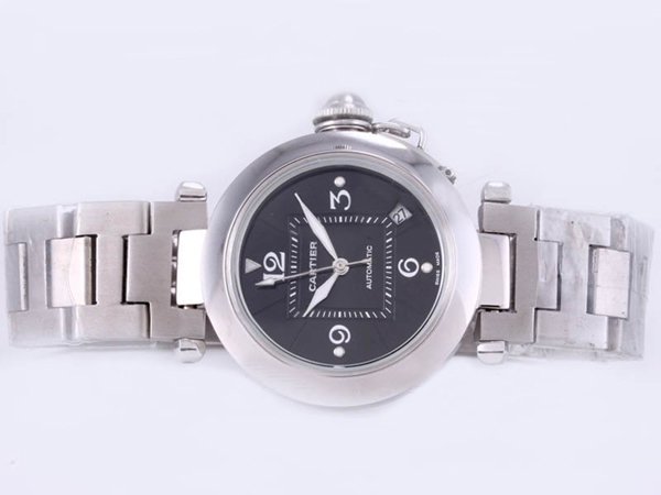 Cartier Pasha de Cartier W31047M7 Silver Stainless Steel Strap Mens Round Watch watches