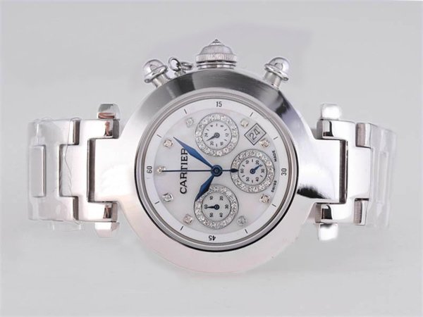Cartier Pasha de Cartier w31074M7 Quartz Chronograph 36mm Watch watches