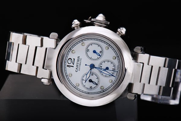 Cartier Pasha de Cartier w31074M7 White Dial 36mm Automatic Watch watches