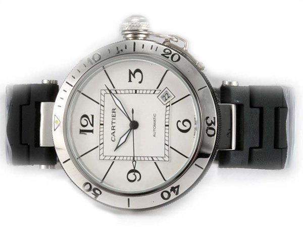 Cartier Pasha de Cartier W31077U2 40.5mm White Dial Automatic Watch watches