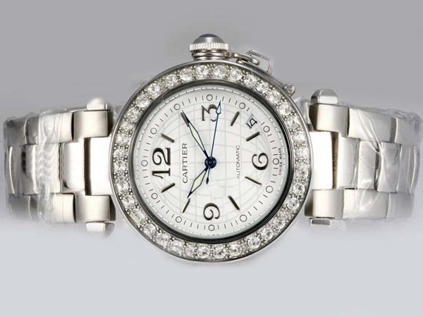 Cartier Pasha de Cartier W31078M7 36mm White Dial Automatic Watch watches