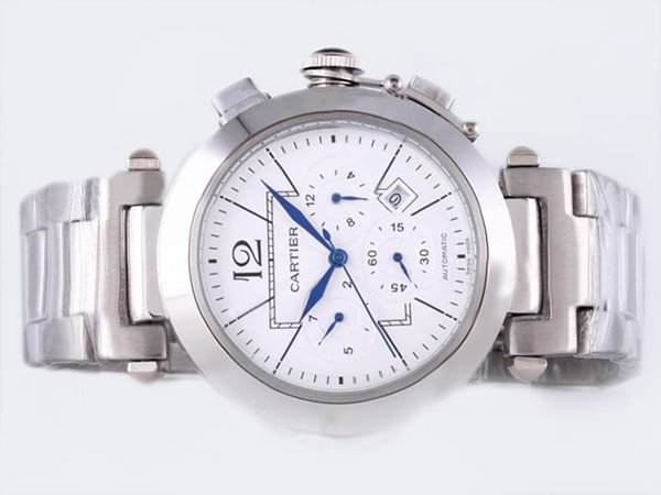 Cartier Pasha de Cartier W31085M7 Mens Stainless Steel Bezel Automatic Watch watches
