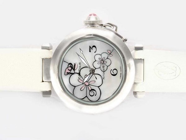 Cartier Pasha de Cartier W3109699 Stainless Steel Case Stainless Steel Bezel Grey Dial Watch watches
