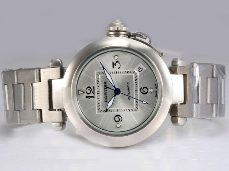 Cartier Pasha de Cartier W3140007 Automatic Grey Dial Round Watch watches
