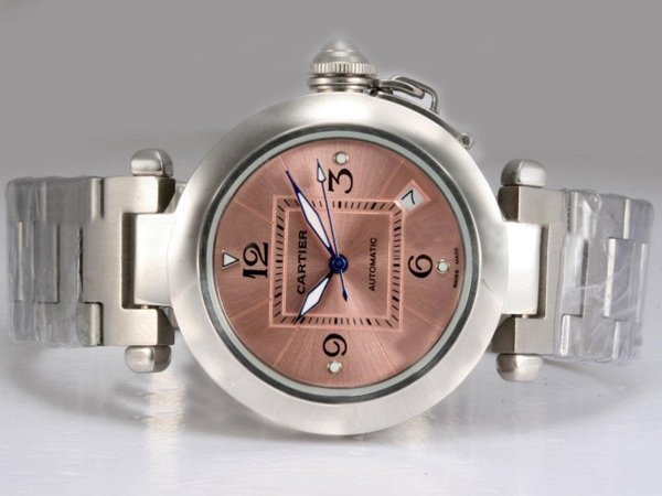 Cartier Pasha de Cartier W3140008 Stainless Steel Case Brown Dial Round Watch watches