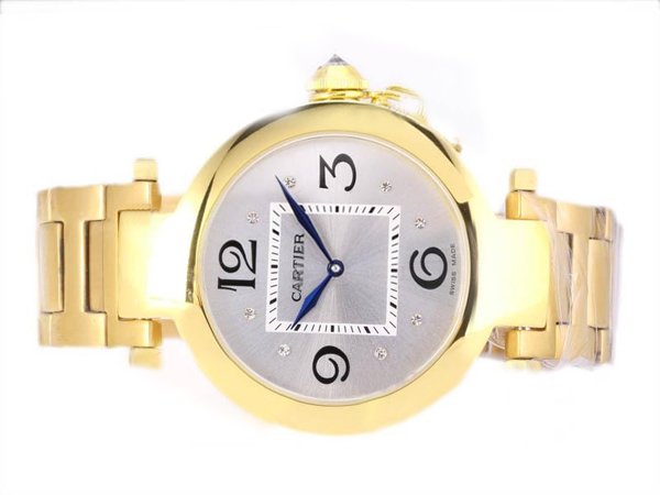 Cartier Pasha de Cartier WJ124014 42mm Grey Dial Stainless Steel Case Watch watches