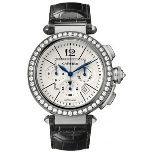 Cartier Pasha Diamond 18kt White Gold Men's Watch WJ121051 watches