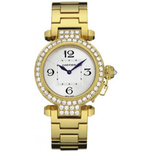 Cartier Pasha Diamond 18kt Yellow Gold Ladies Watch WJ11945G watches