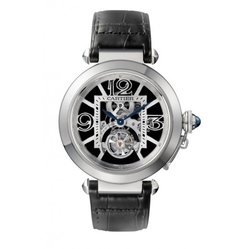 Cartier Pasha Flying Tourbillon Skeleton Dial 18 kt White Gold Men's Watch W3030021 watches
