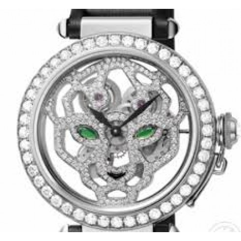 Cartier Pasha Panther Head Motif Diamond Dial Men's Watch HPI00365 watches