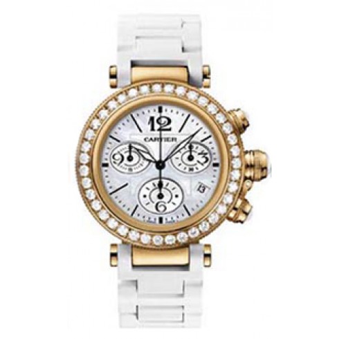 Cartier Pasha Seatimer 18kt Pink Gold Chronograph Ladies Watch WJ130004 watches