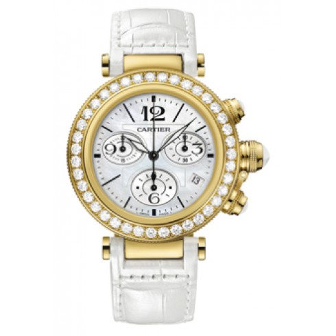 Cartier Pasha Seatimer Mother of Pearl Chronograph Ladies Watch WJ130009 watches