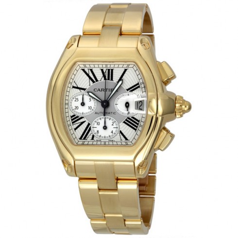 Cartier Roadster 18kt Yellow Gold Chronograph XL Men's Watch W62021Y2 watches