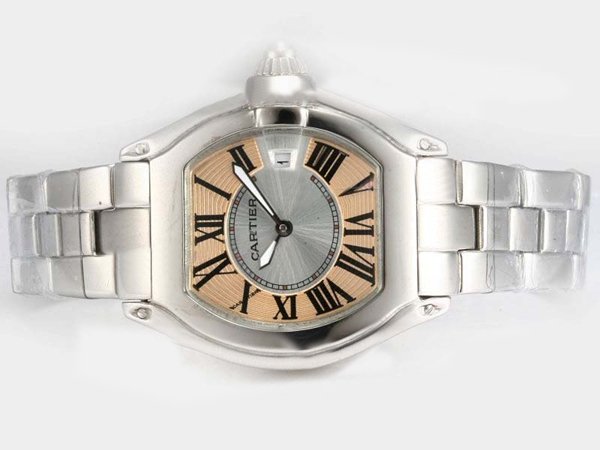 Cartier Roadster 2001 Silver Stainless Steel Strap 33x37mm Watch watches