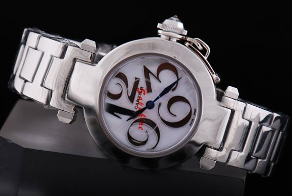 Cartier Roadster W3140008 White Dial Silver Stainless Steel Strap Watch watches