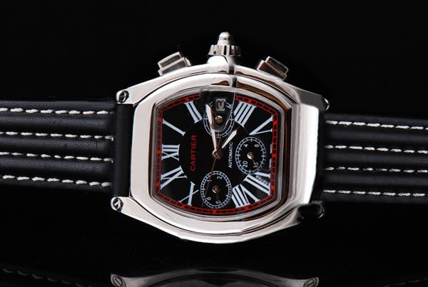 Cartier Roadster W62001V3-W458 Stainless Steel Case 33x47mm Black Dial Watch watches