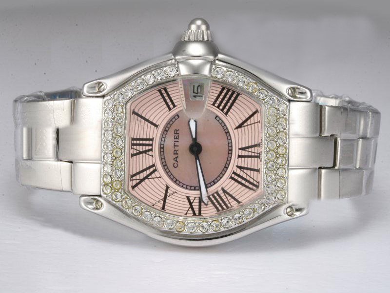 Cartier Roadster W62017V3 Mens 33x37mm Silver Stainless Steel Strap Watch watches