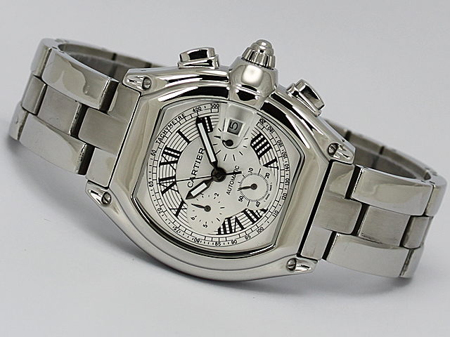 Cartier Roadster w62019x6 40x47mm White Dial Automatic Watch watches