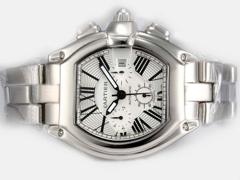 Cartier Roadster W62019X6 Stainless Steel Bezel Automatic Mens Watch watches