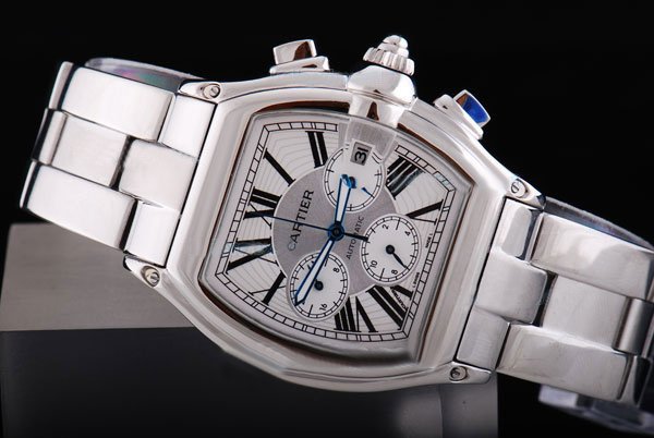 Cartier Roadster W62019X6 White Dial Rectangle Automatic Watch watches