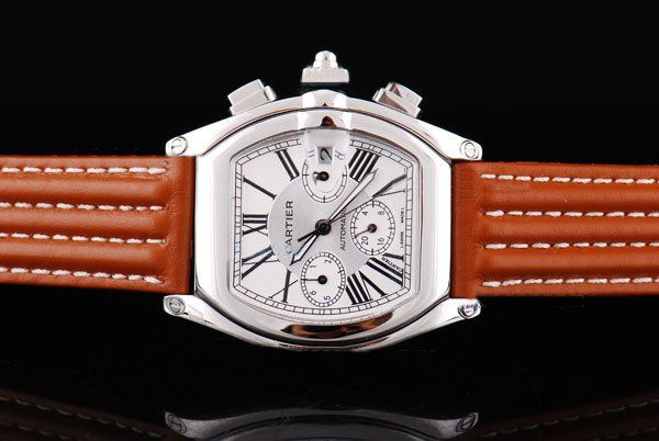 Cartier Roadster w62019x6 White Dial Stainless Steel Bezel Automatic Watch watches