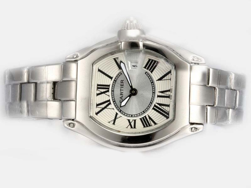 Cartier Roadster W62025V3 33x37mm Womens Stainless Steel Case Watch watches