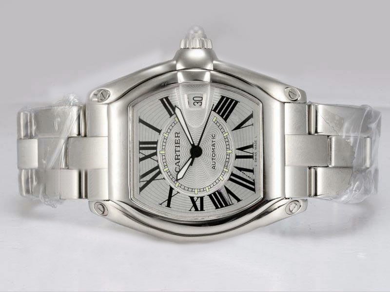Cartier Roadster W62025V3 Mens Square Stainless Steel Case Watch watches