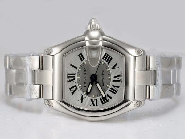 Cartier Roadster w62025v3 Rectangle White Dial Automatic Watch watches