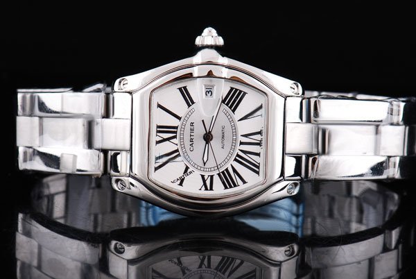 Cartier Roadster W62025V3 Stainless Steel Bezel Silver Stainless Steel Strap Watch watches