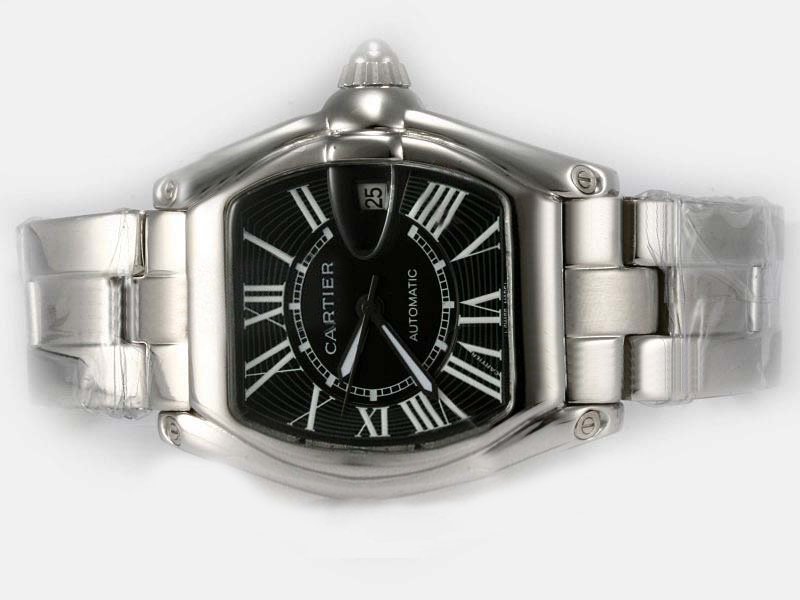 Cartier Roadster w62041v3 36x45mm Black Dial Automatic Watch watches